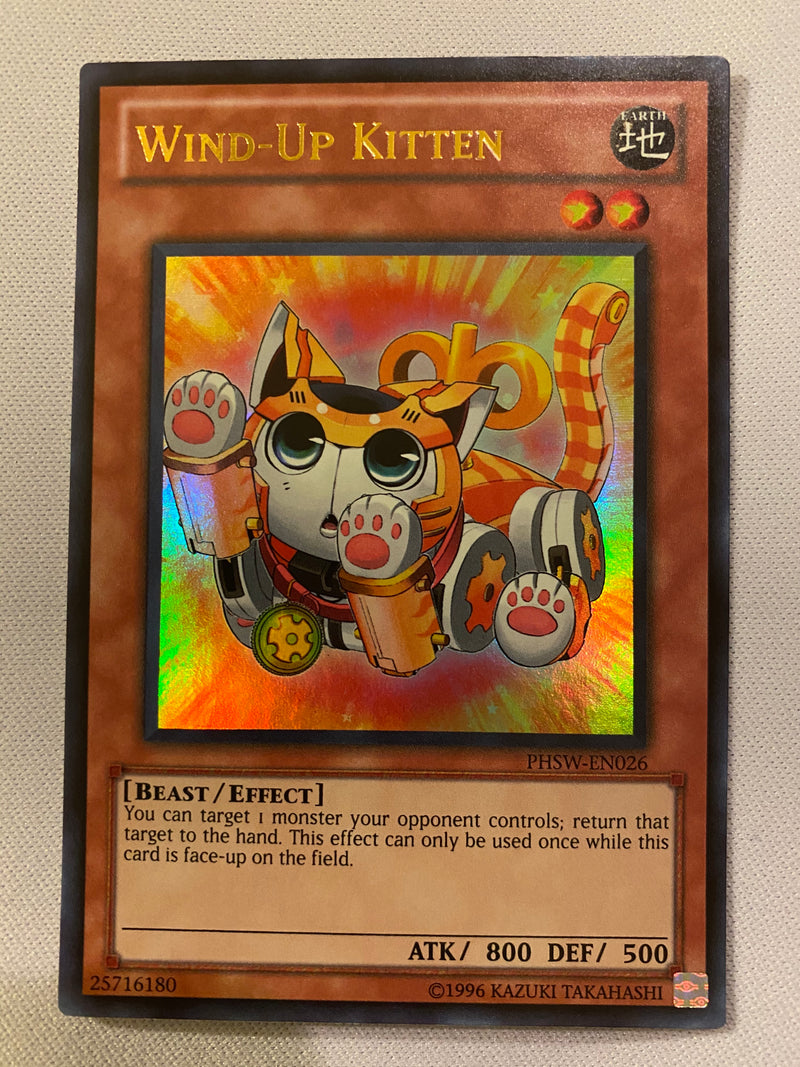 Yugioh Wind-Up Kitten  PHSW-EN026 Unlimited Ultra Rare Near Mint
