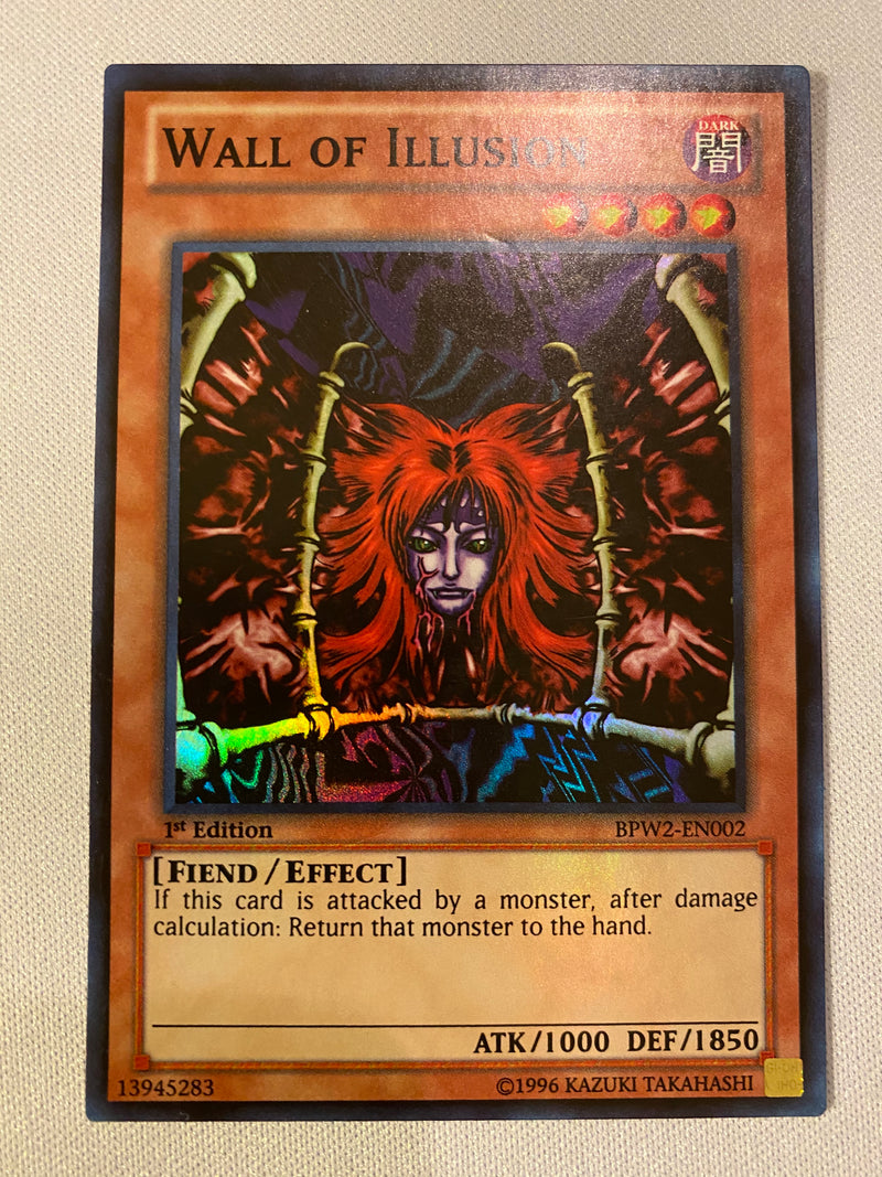 Yugioh Wall of Illusion BPW2-ENOO2 1st Edition Super Rare Near Mint