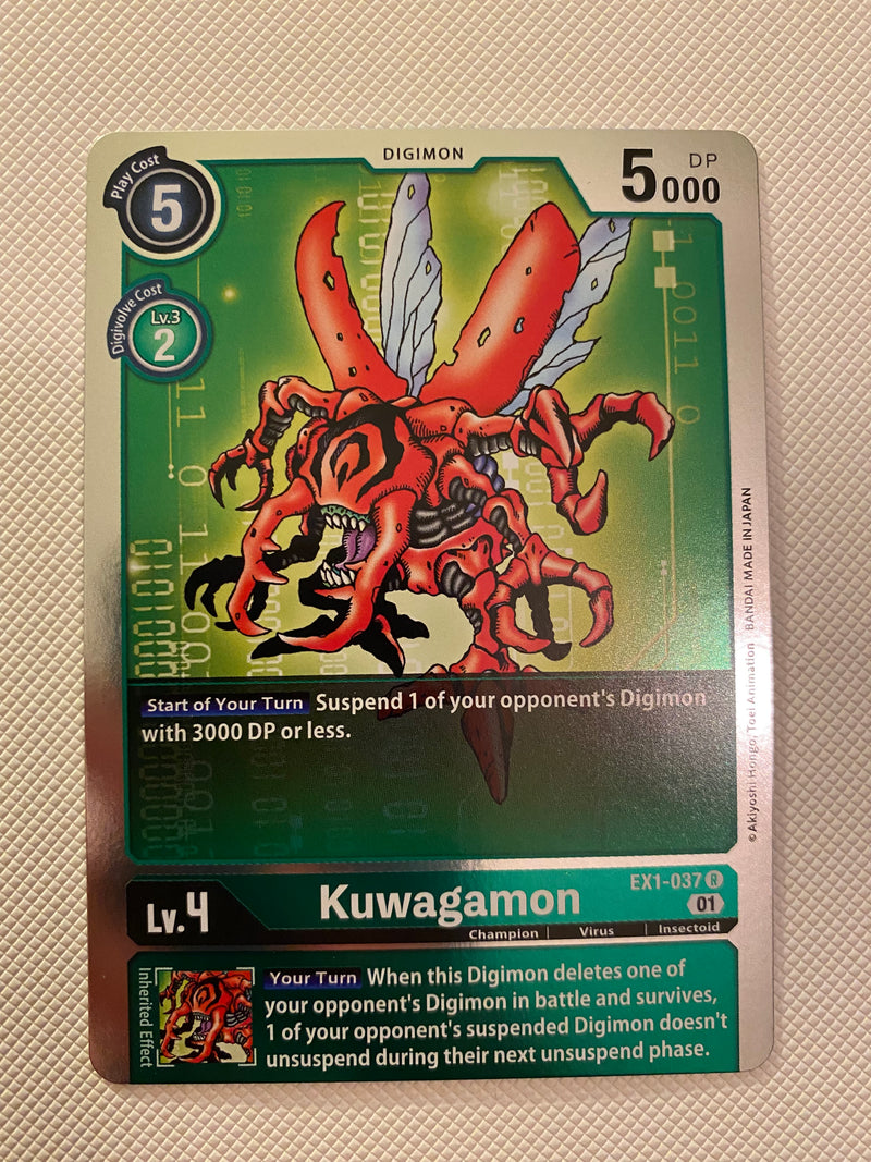 Digimon TCG Kuwagamon EX1-037 Rare Naer Mint