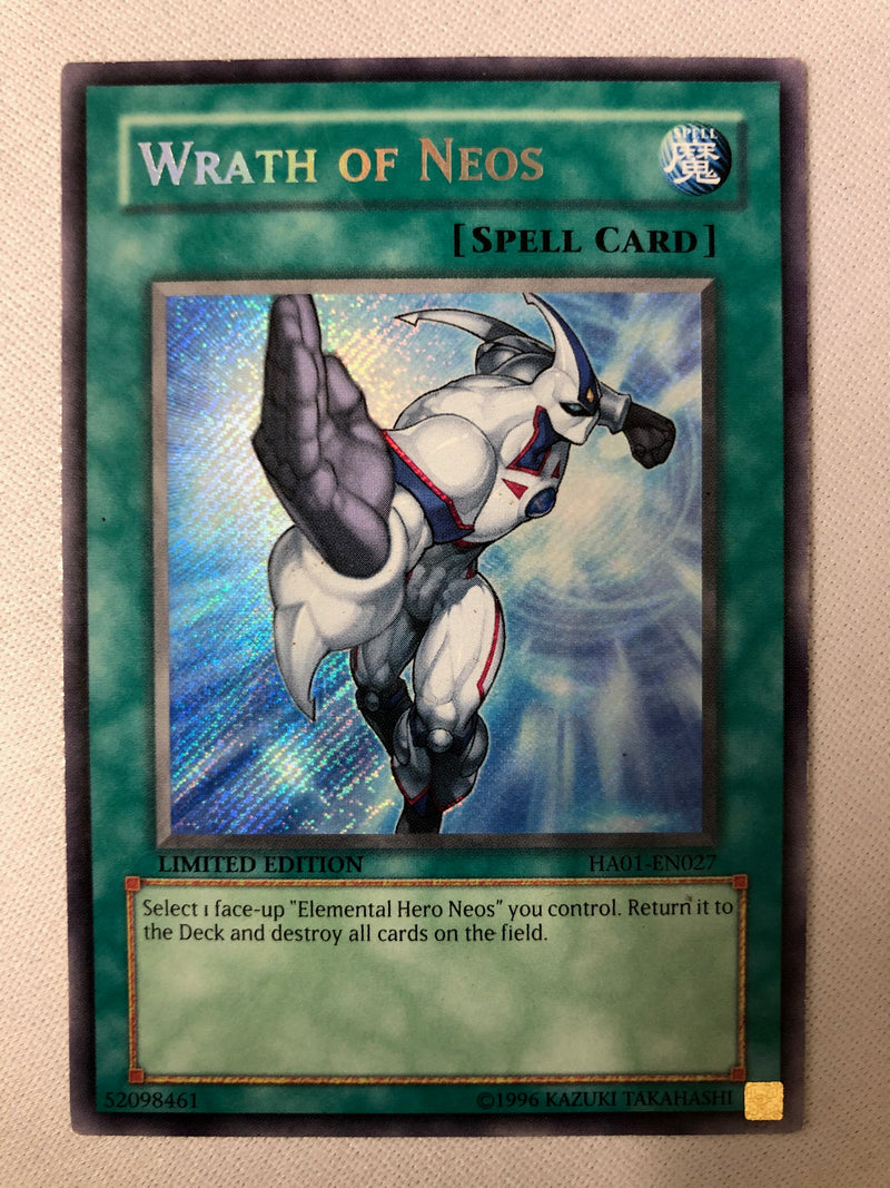 Yugioh Wrath of Neos HA01-EN027 Secret Rare Limited Edition NM