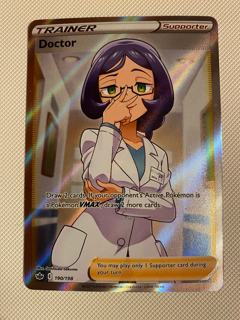 Doctor 190/198 Full Art Trainer 2021 Pokemon Chilling Reign NM