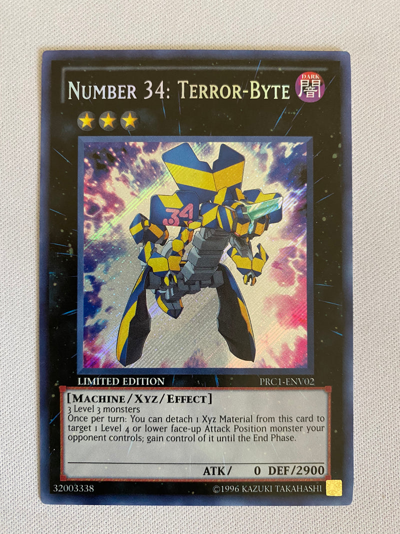 Yugioh Number 34: Terror-Byte PRC1-ENV02 Secret Rare Limited Edition Near Mint