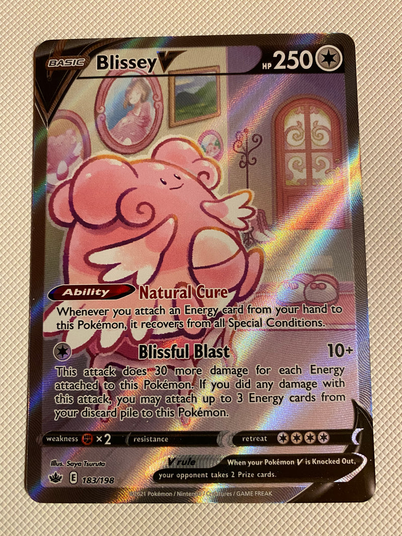 Blissey V Alternate Art 183/198 Alternate Full Art Pokemon Chilling Reign NM