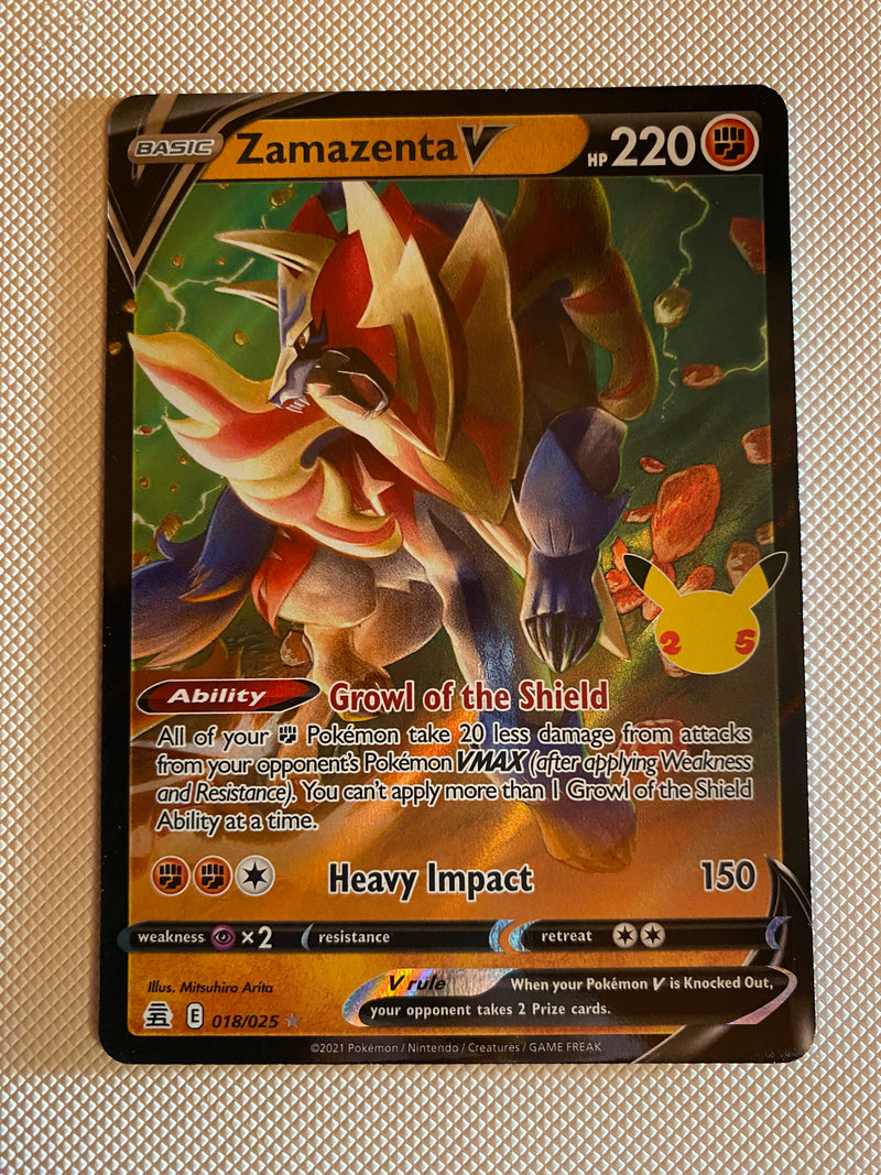 Zamazenta V 018/025 Pokémon Card Near Mint