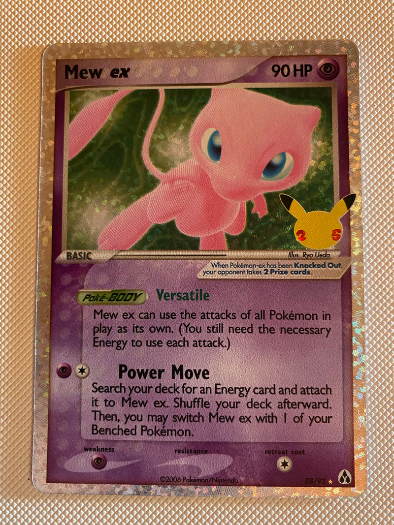 Mew EX 88/92  Pokemon 25th Celebrations Secret Rare Pokemon Card NM