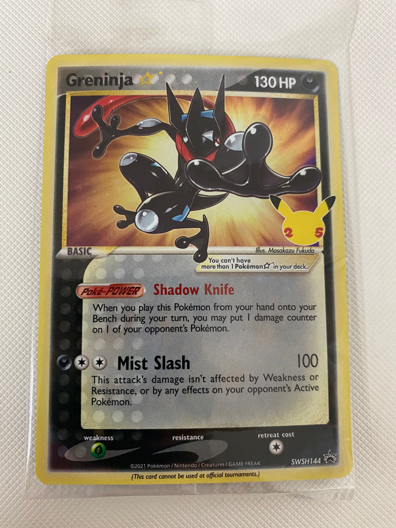 Greninja Gold Star SWSH144 Promo Card Pokemon Celebrations Factory Sealed NM