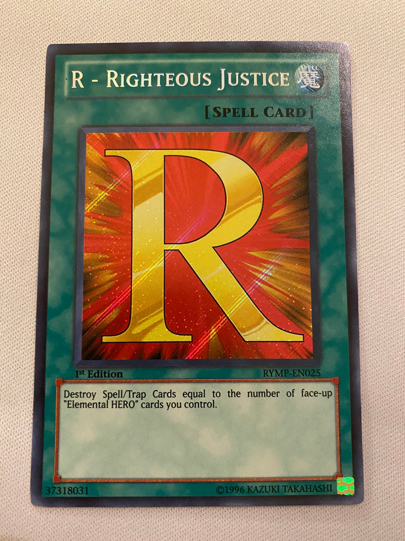Yugioh R - Righteous Justice RYMP-EN025 Secret Rare 1st Edition NM