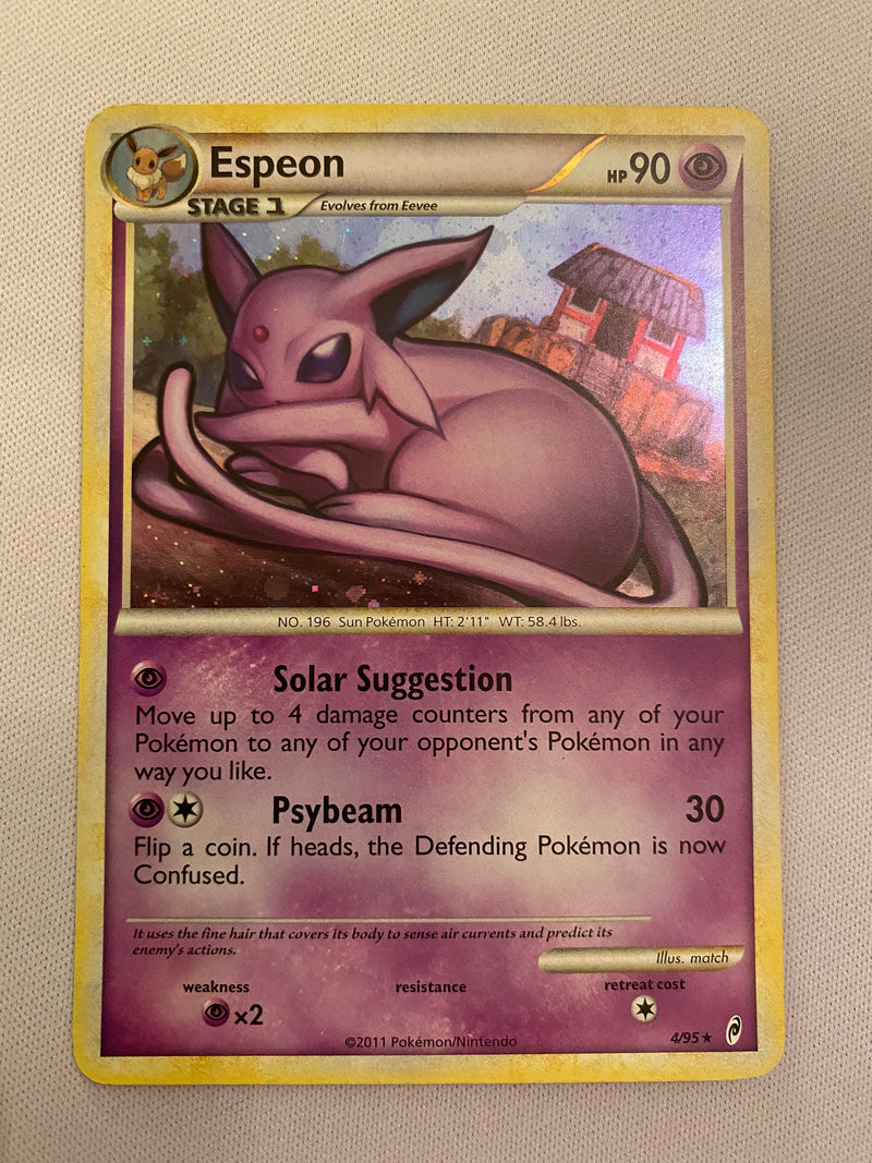 Espeon 4/95 Holo Rare Pokémon Card Near Mint