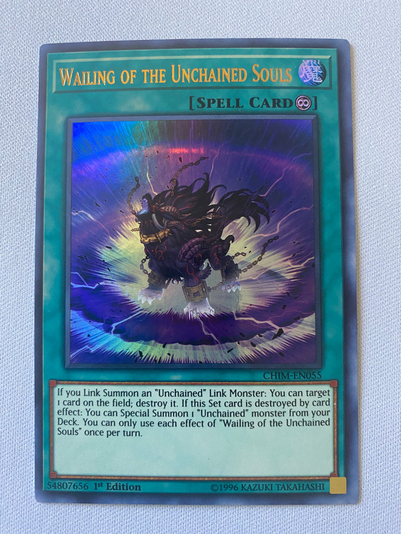 Yugioh Wailing of the Unchained Souls CHIM-EN055 1st Edition Ultra Rare NM