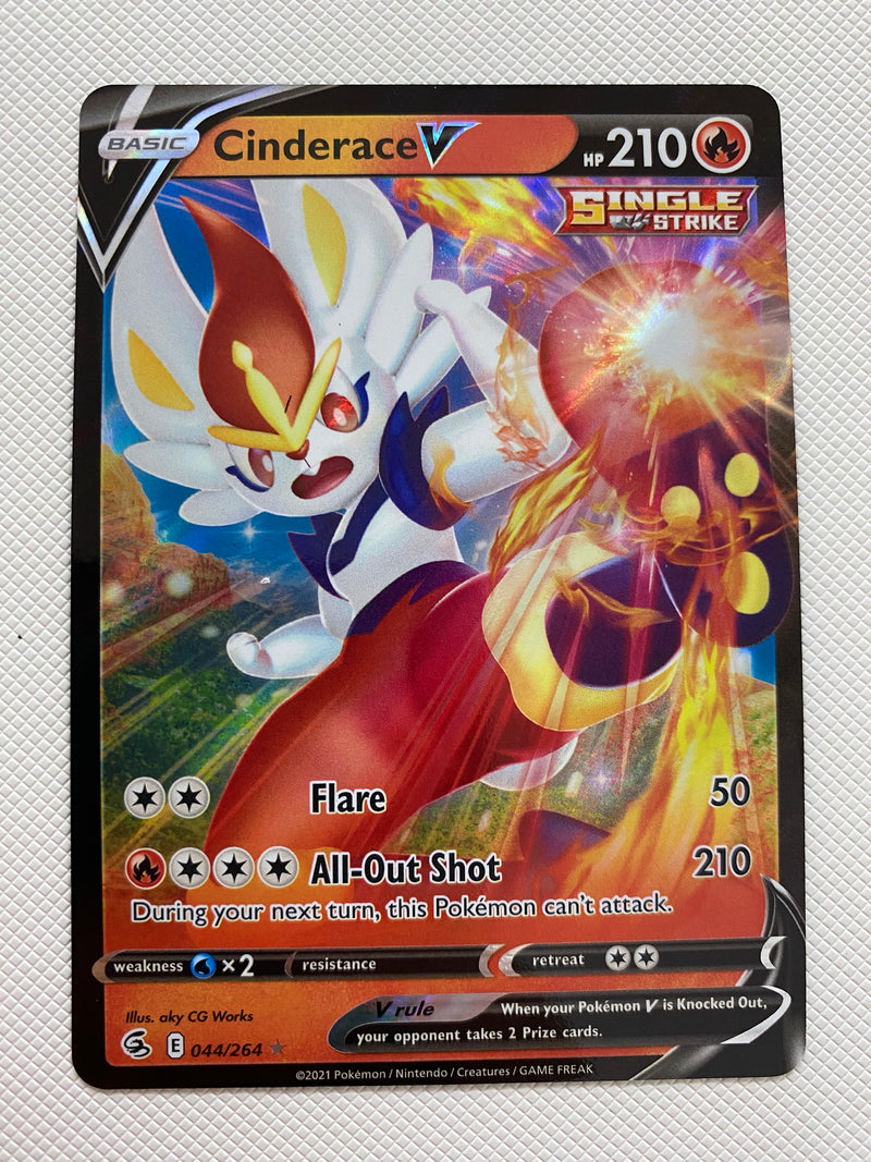 Cinderace 044/264 V Ultra Rare Pokemon Card Fusion Strike Near Mint