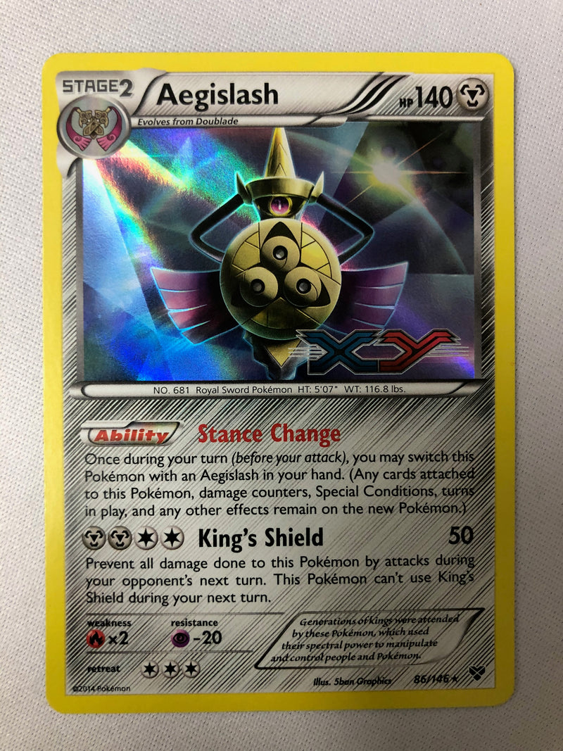 Aegislash 86/146 XY Base Promo Holo Rare Pokemon Card NM