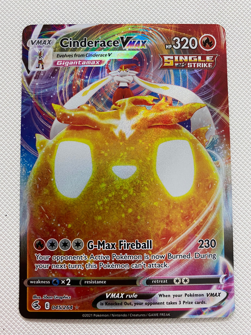 Cinderace VMAX  045/264  Ultra Rare  Fusion Strike Pokemon Card Near Mint