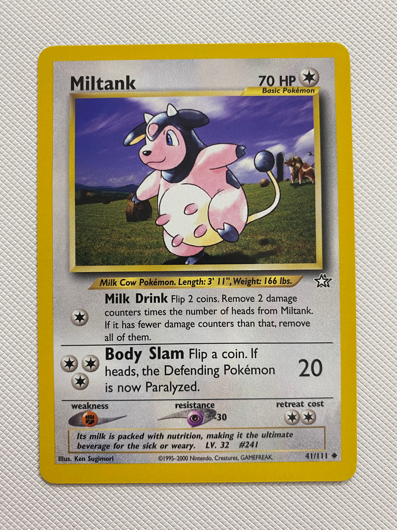 Miltank  41/111  Uncommon  Neo Genesis Pokemon Card Naer Mint