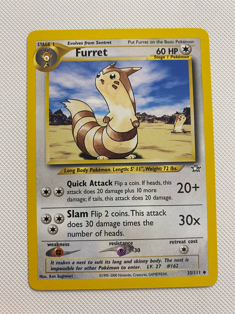 Furret 35/111 Neo Genesis Pokemon Card Near Mint