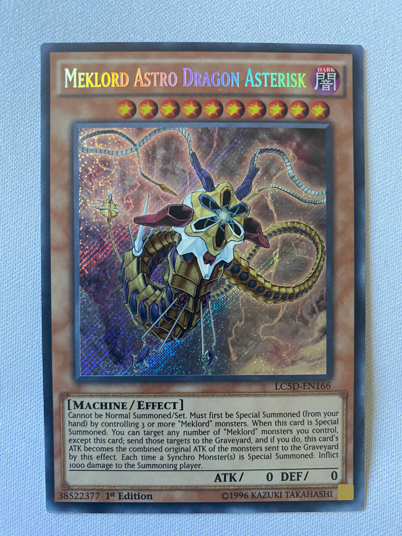 Yugioh Meklord Astro Dragon Asterisk LC5D-EN166  Secret Rare 1st Edition NM