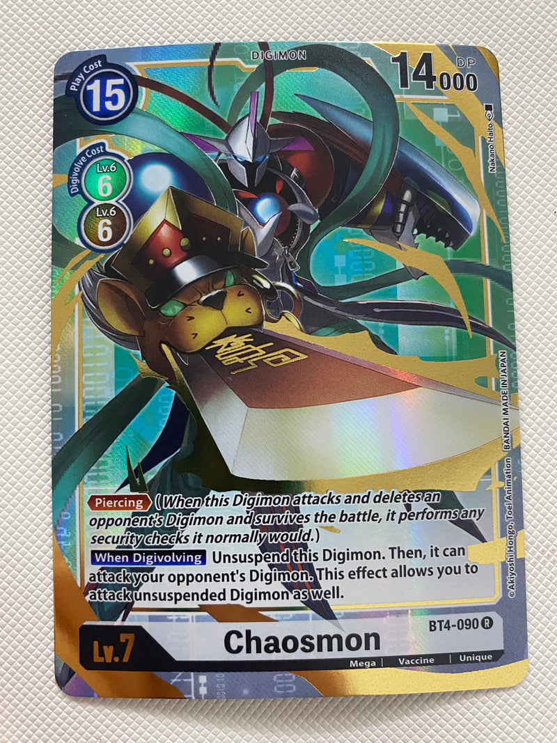 Digimon TCG Chaosmon BT4-090 R Alternative Art Near Mint