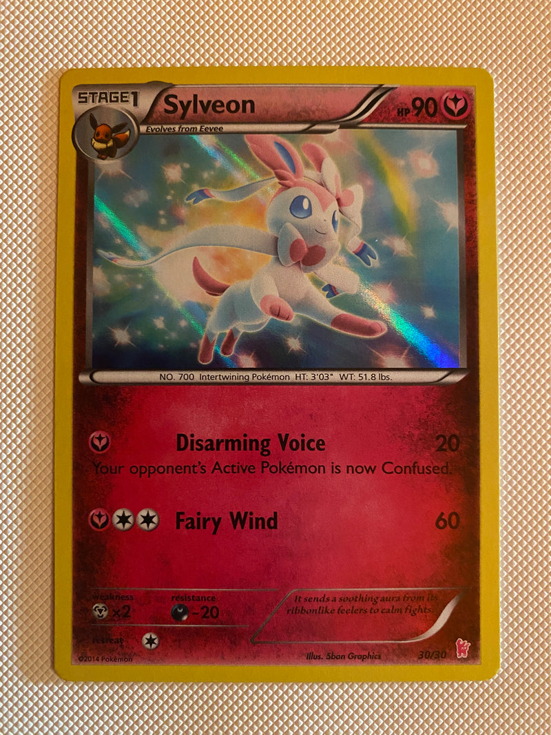 Sylveon 30/30 Holo Rare Promo XY Trainer Kit Pokemon Card Naer Mint