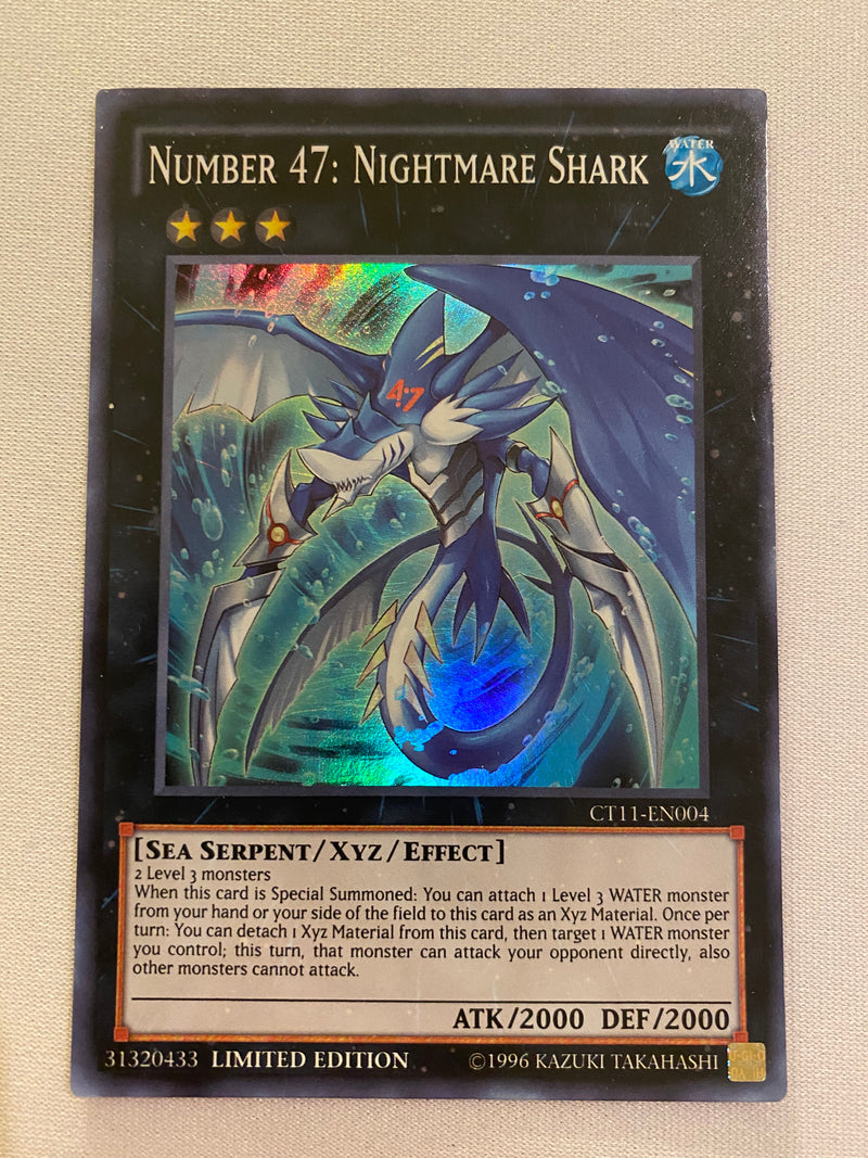 Yugioh Number 47: Nightmare Shark CT11-EN004 Super Rare Limited Edition Near Mint