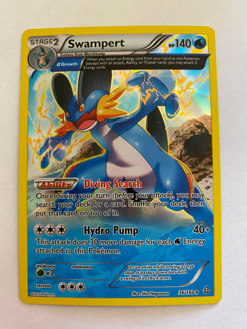 Swampert 36/160 Pokemon Card Near Mint