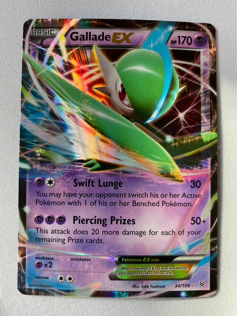 Gallade EX 34/108 Roaring Skies  Pokémon Card Near Mint