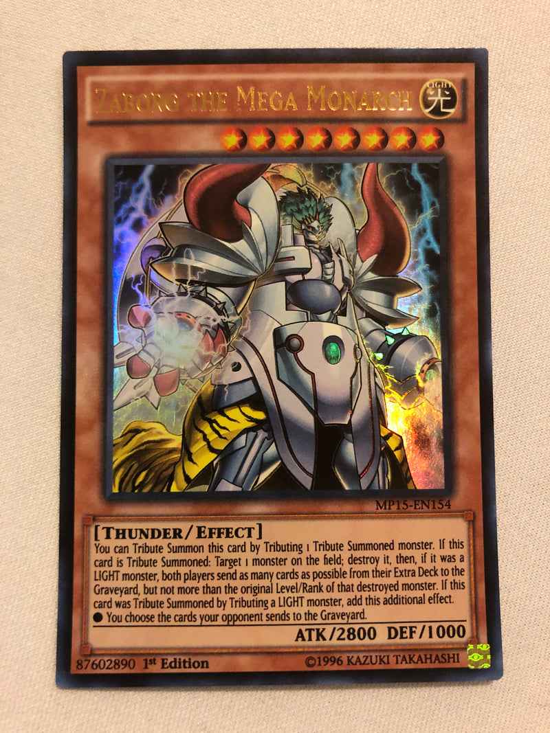 Yugioh Zaborg the Mega Monarch MP15-EN154 Ultra Rare 1st Edition Near Mint