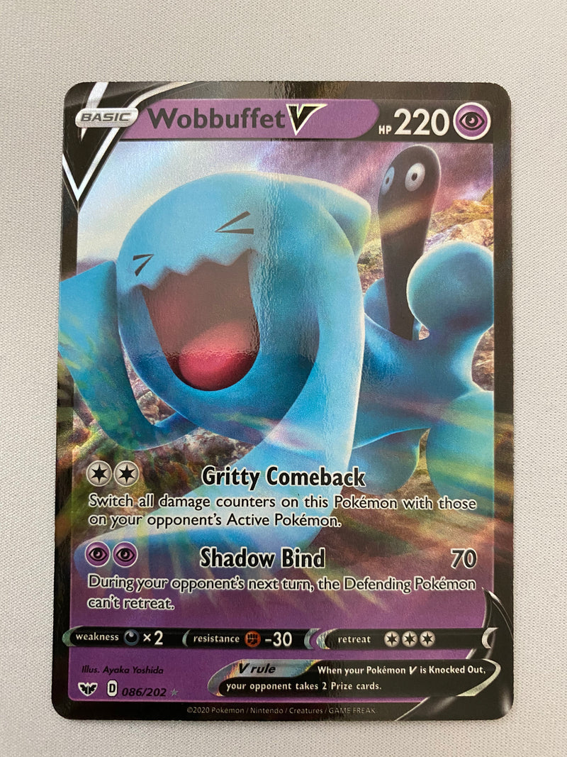 Wobbuffet V 086/202 Sword  Shield  Pokémon Card Near Mint