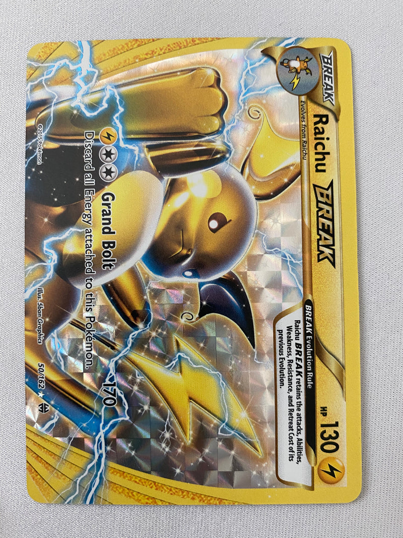 Raichu BREAK 50/162 Ultra Rare Holo Pokemon Card Near Mint