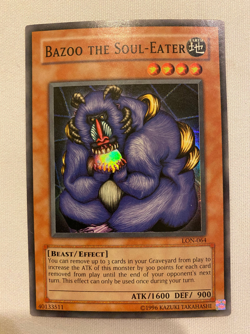 Tugioh Bazoo the Soul-Eater  LON-064  Super Rare  Unlimited Edition  NM