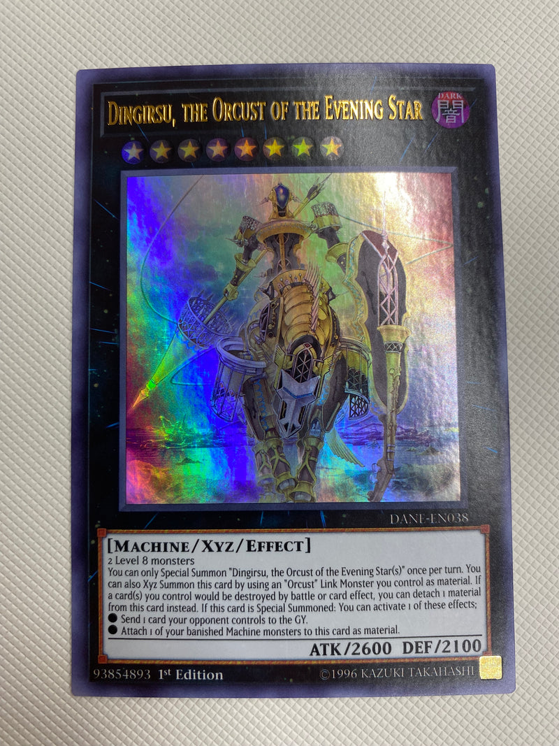 Yugioh Dingirsu the Orcust of the Evening Star DANE Secret Rare Naer Mint