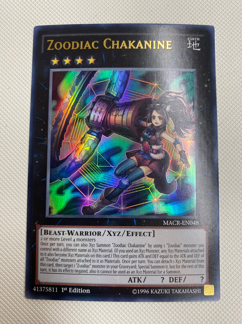 Yugioh Zoodiac Chakanine  MACR-EN048 Ultra Rare 1st Edition Naer Mint