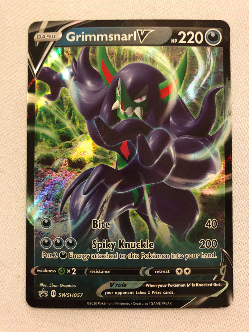 Grimmsnarl V SWSH057 Black Star promo Holo Rare Pokemon Card Near Mint