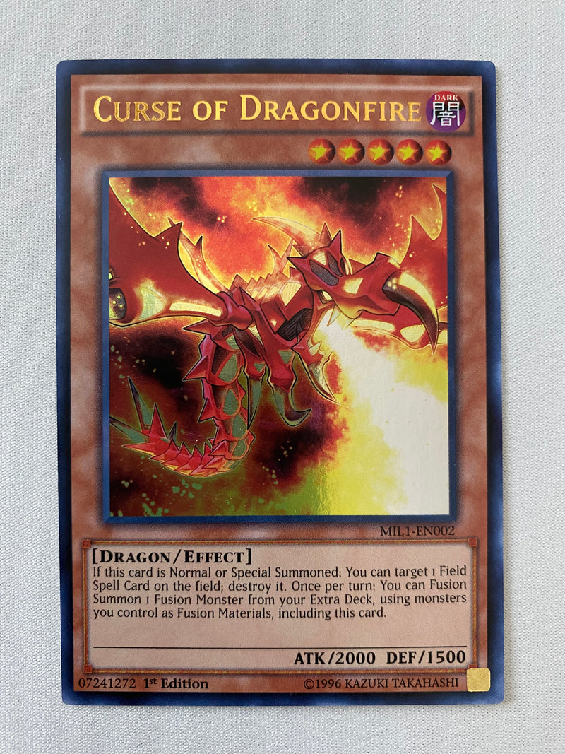 Yugioh  Curse of Dragonfire  MIL1-EN002  Ultra Rare 1st Edition Near Mint