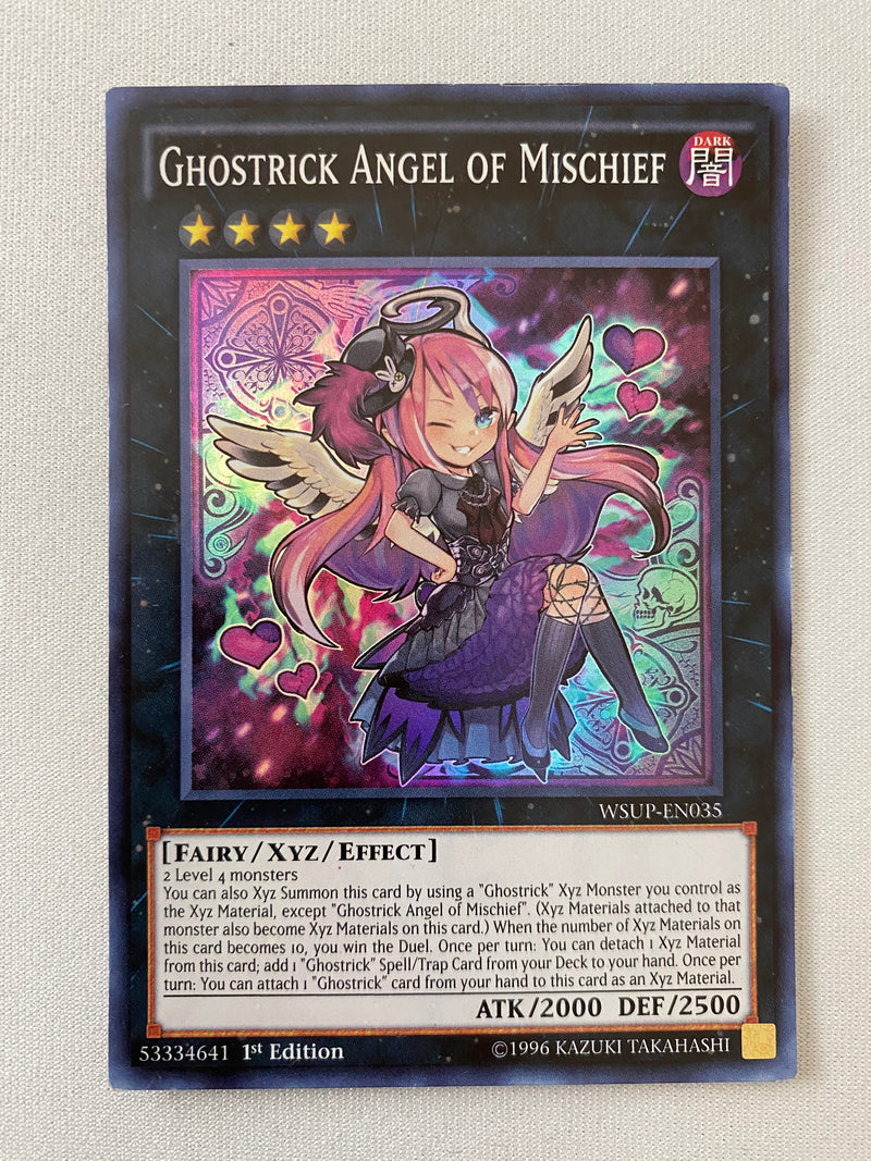 Yugioh! Ghostrick Angel of Mischief WSUP-EN035  Super Rare 1st Edition - NM