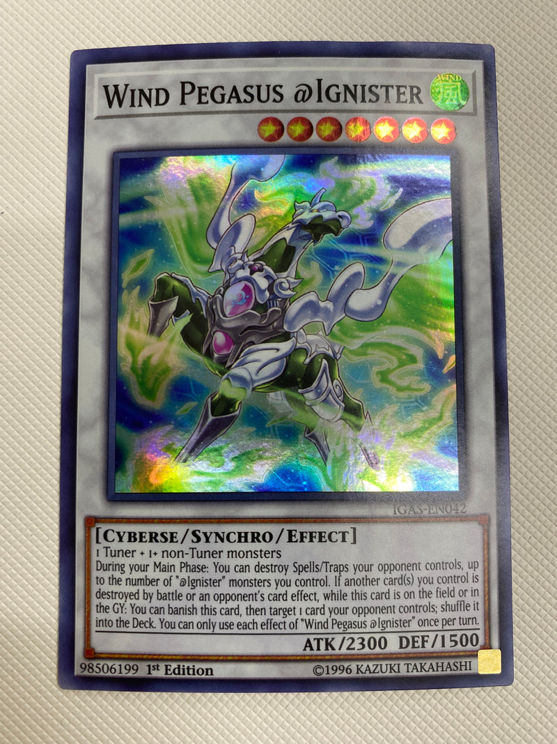 Yugioh Wind Pegasus @Ignister  IGAS-EN042 Super Rare 1st Edition Near Mint