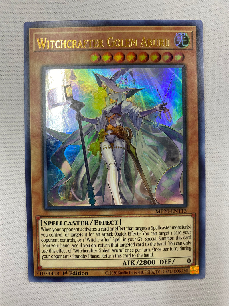 Yugioh Witchcrafter Golem Aruru MP20-EN113 1st Edition  Ultra Rare NM