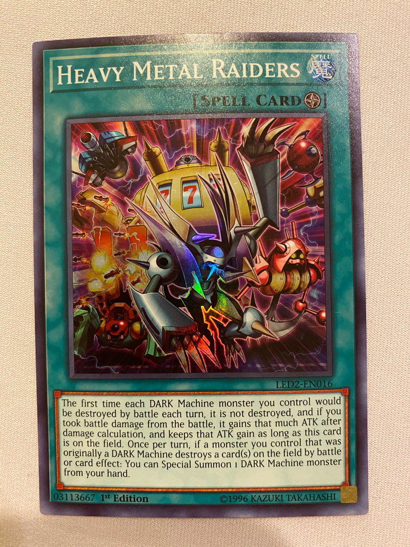 Yugioh Heavy Metal Raiders  LED2-EN016  Super Rare 1st Edition Near Mint