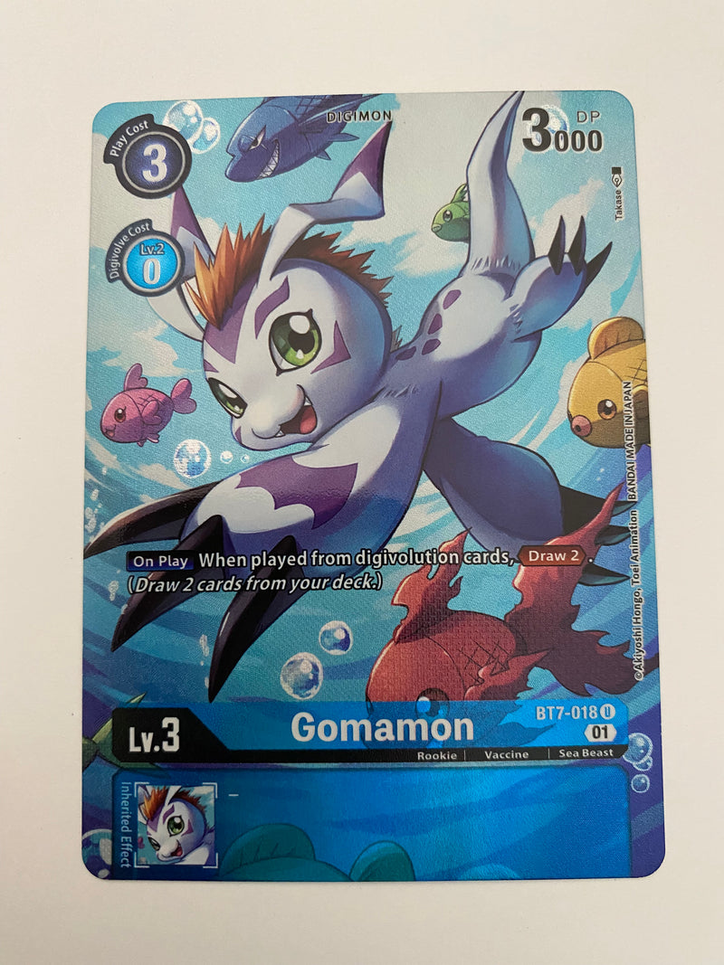 Digimon TCG Gomamon BT7-018 Alternate Art  Next Adventure Naer Mint