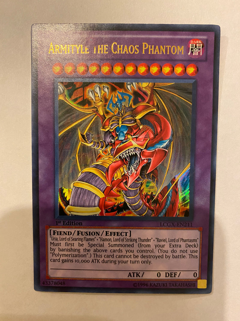 Yougioh Armityle The Chaos Phantom LCGX-EN211 1st Edition NM