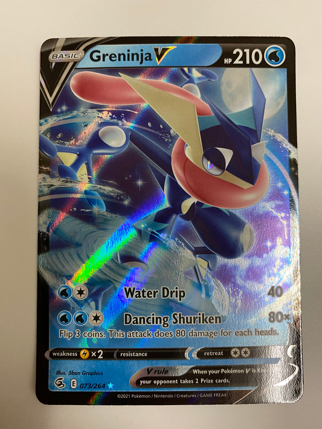 Non-holo Greninja V (073/264 Pokemon GO Fest Demo Deck Special