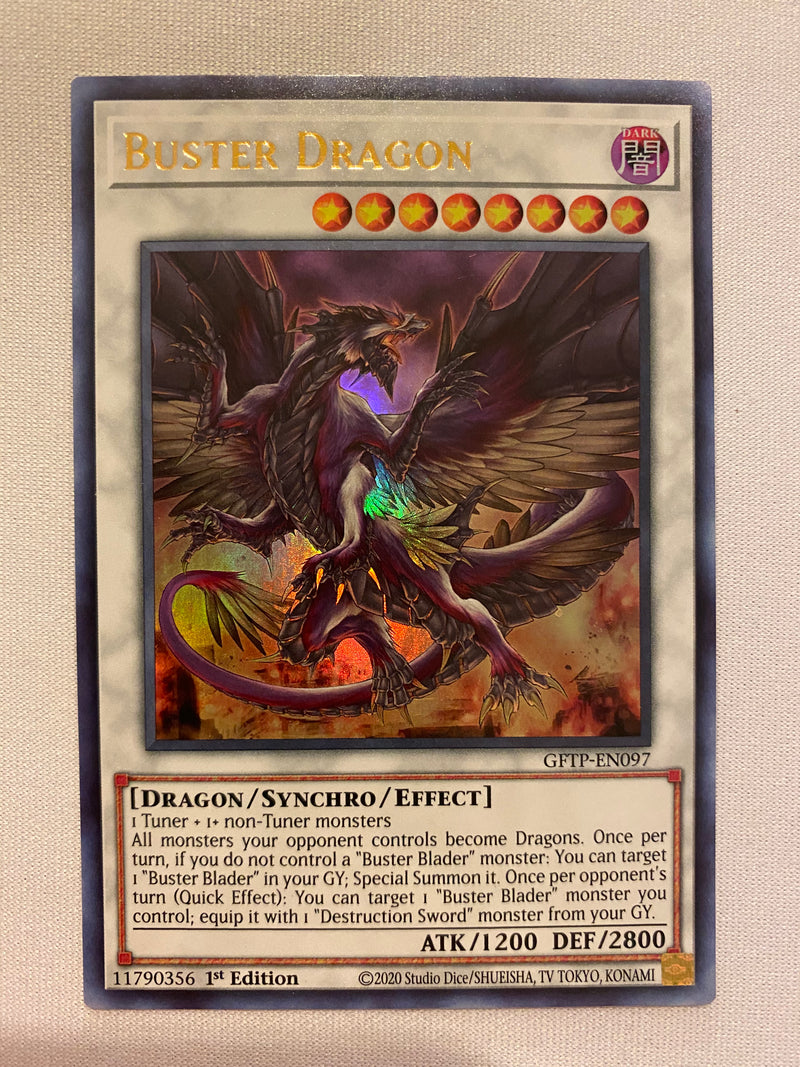 Yugioh  Buster Dragon  GFTP-EN097  Ultra Rare 1st Edition Near Mint