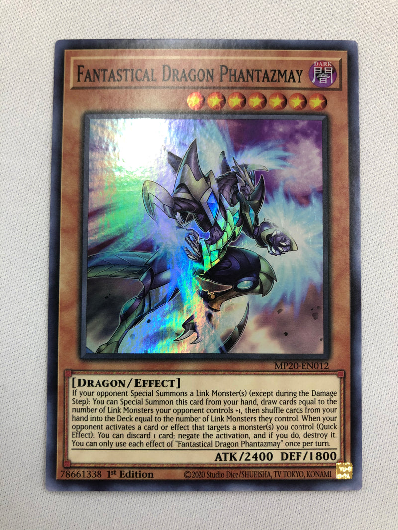 Yugiooh Fantastical Dragon Phantazmay MP20-EN012 Super Rare 1st Near Mint