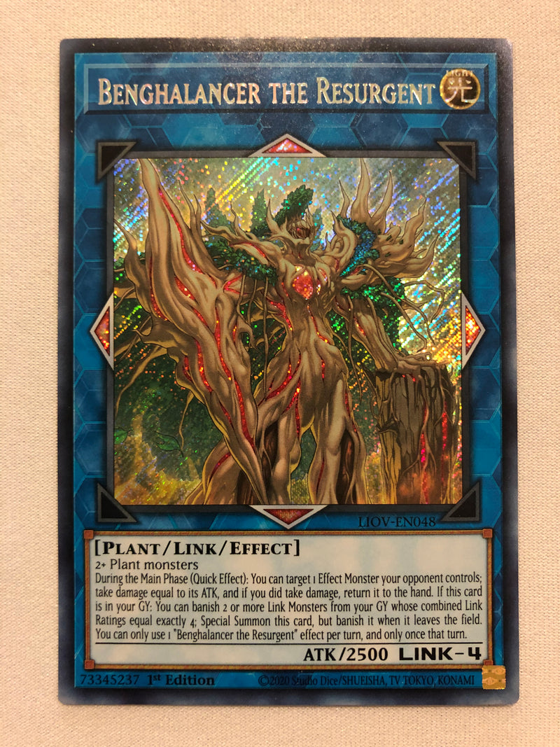 Yugioh Benghalancer the Resurgent LIOV-EN048 Secret Rare 1st Edition Near Mint