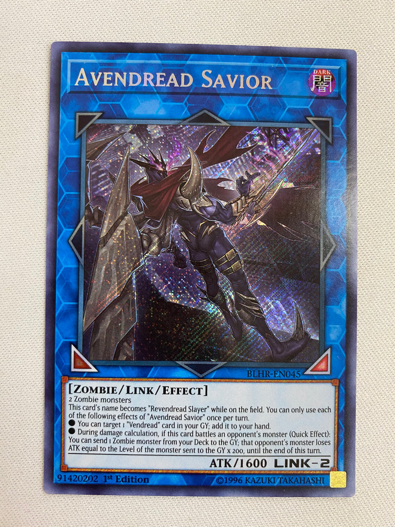 Yugioh Avendread Savior BLHR-EN045 1st Edition Secret Rare Near Mint