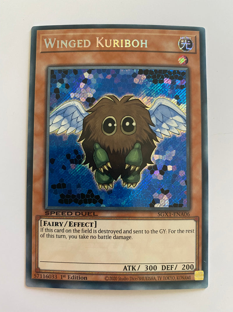 Yugioh Winged Kuriboh SGX1-ENA06 1st Edition Secret Rare Speed Duel Near Mint