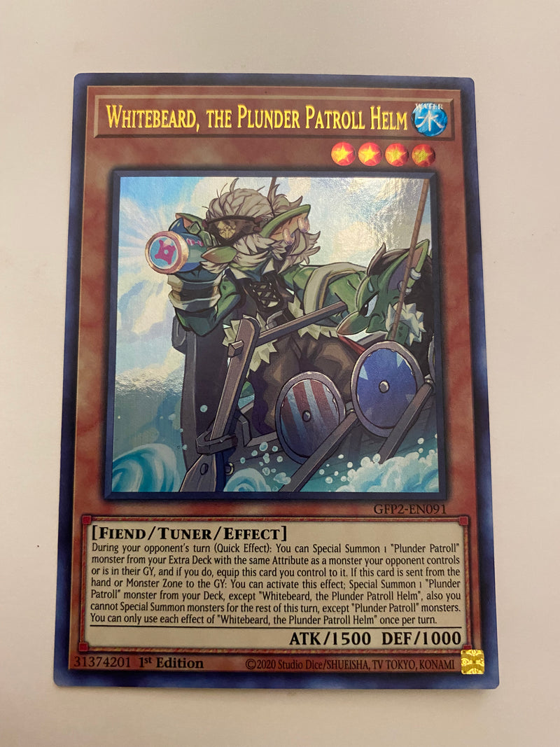 Yugioh Whitebeard the Plunder Patroll Helm GFP2-EN091 Ultra Rare1st Edition NM