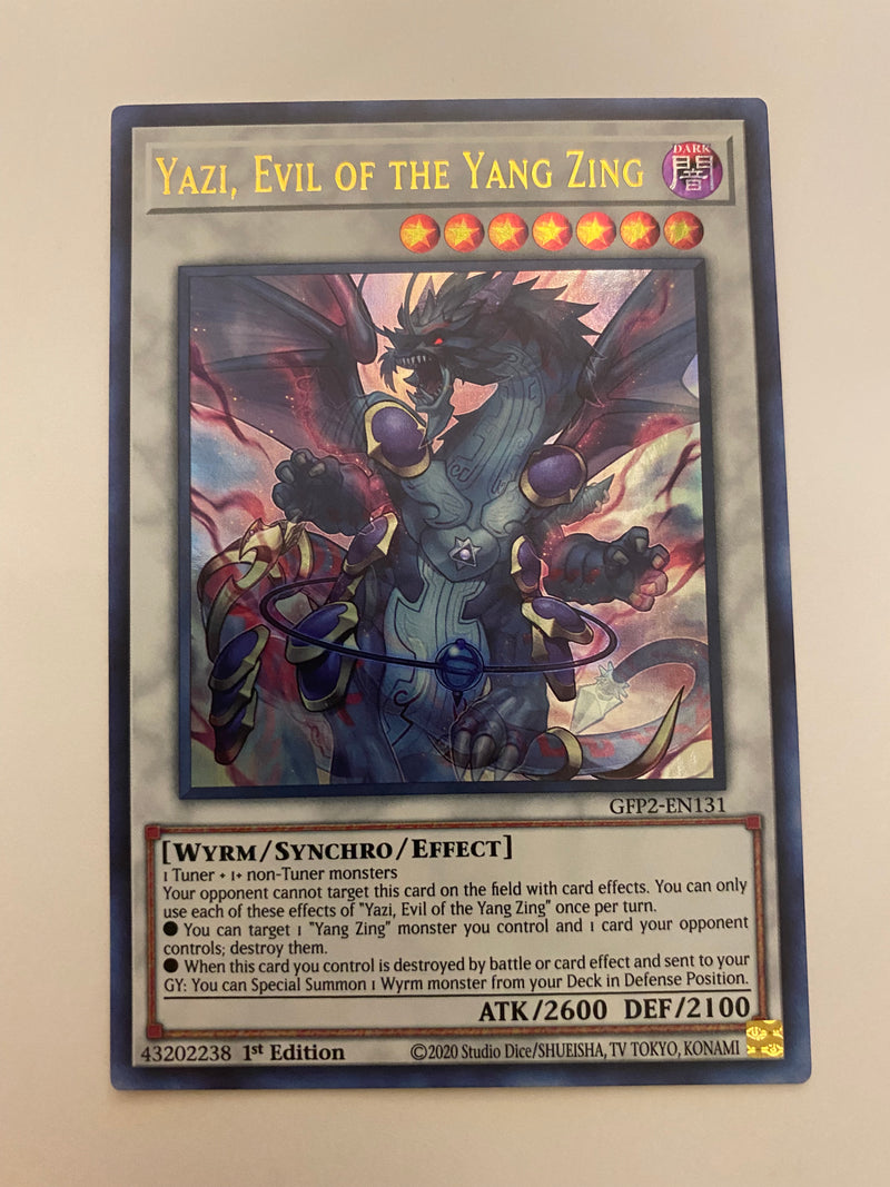 Yugiohn Yazi  Evil of the Yang Zing GFP2-EN131 Ultra Rare 1st Edition NM