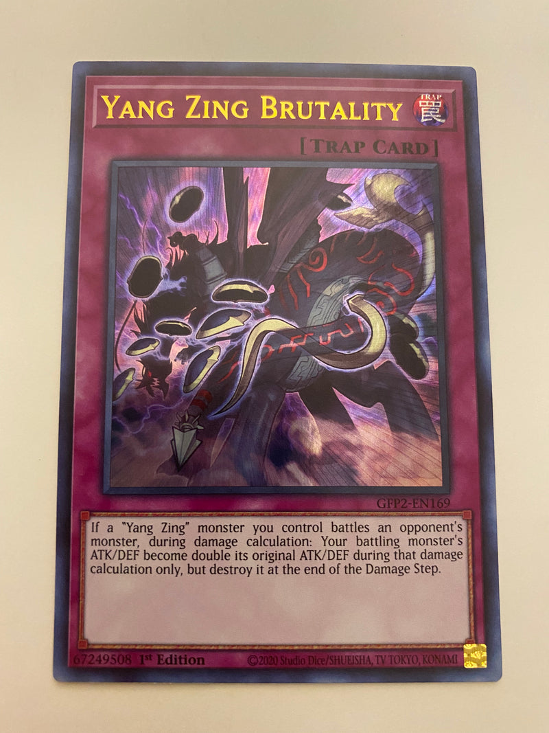 Yugioh Yang Zing Brutality GFP2-EN169 1st Edition Ultra Rare Naer Mint