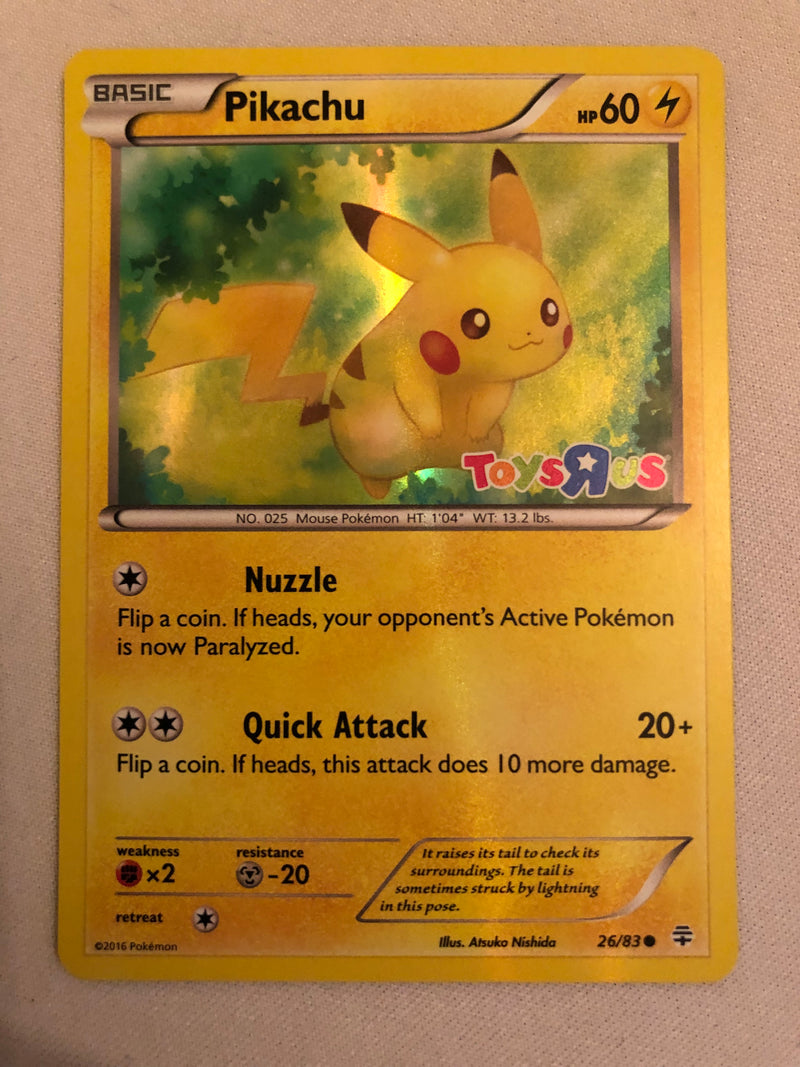 Pikachu 26/83 Holo Rare Toys R Us Promo Pokemon Card Near Mint