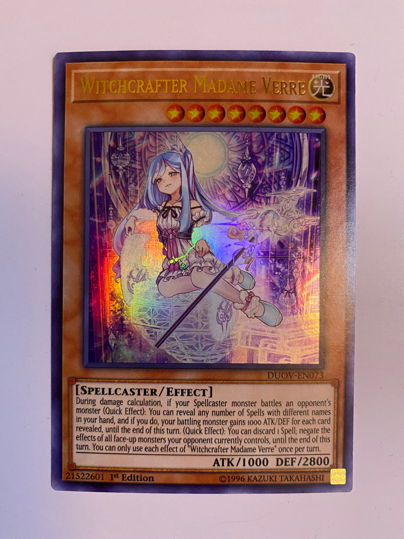 Yugioh Witchcrafter Madame Verre DUOV-EN073 Ultra Rare 1st Edition Near Mint