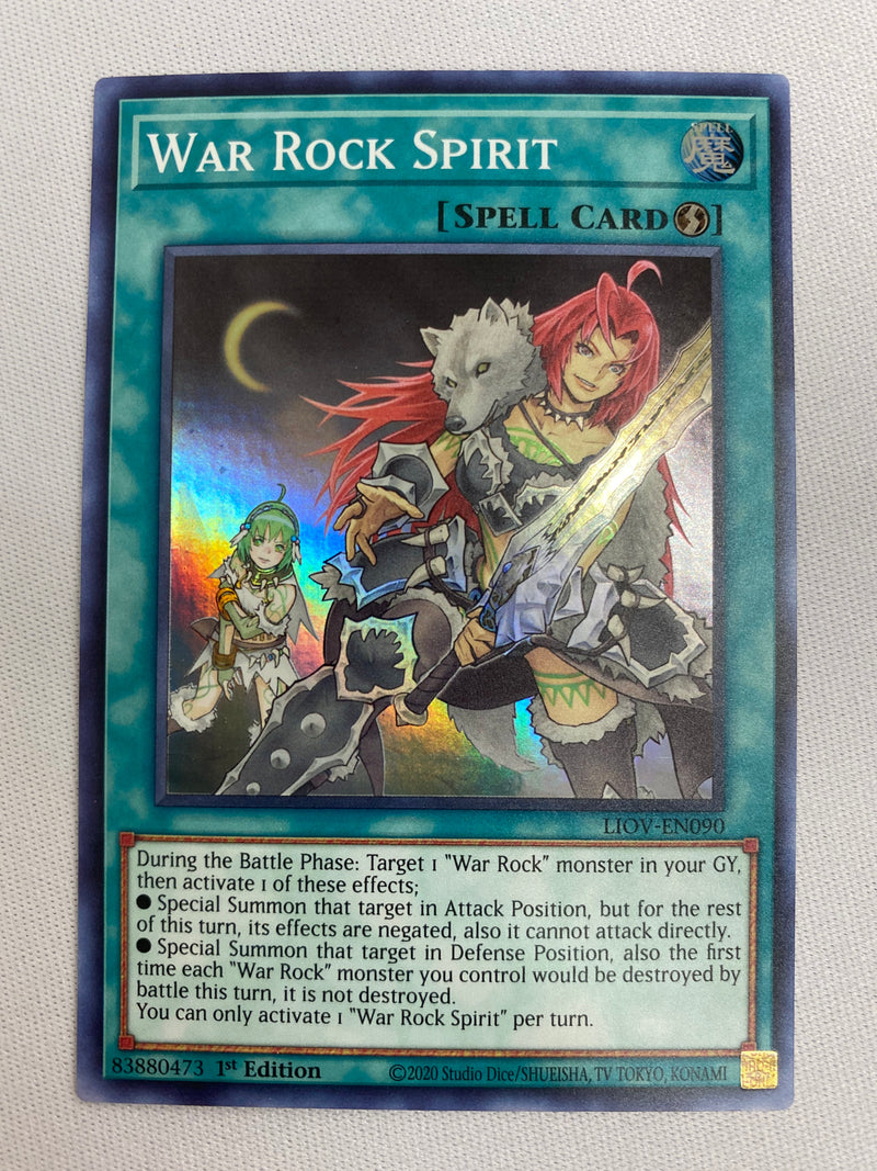 Yugioh War Rock Spirit  LIOV-EN090  Super Rare  1st Edition Near Mint